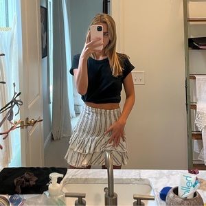 Grey, White and Cream Skirt (Brand Sage), Size XS